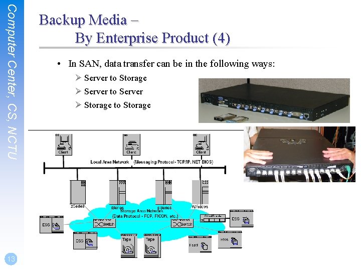 Computer Center, CS, NCTU 13 Backup Media – By Enterprise Product (4) • In