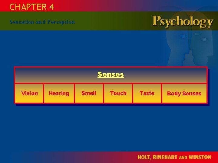 PSYCHOLOGY CHAPTER Chapter 4 4 PRINCIPLES IN PRACTICE Sensation and Perception Senses Vision 5