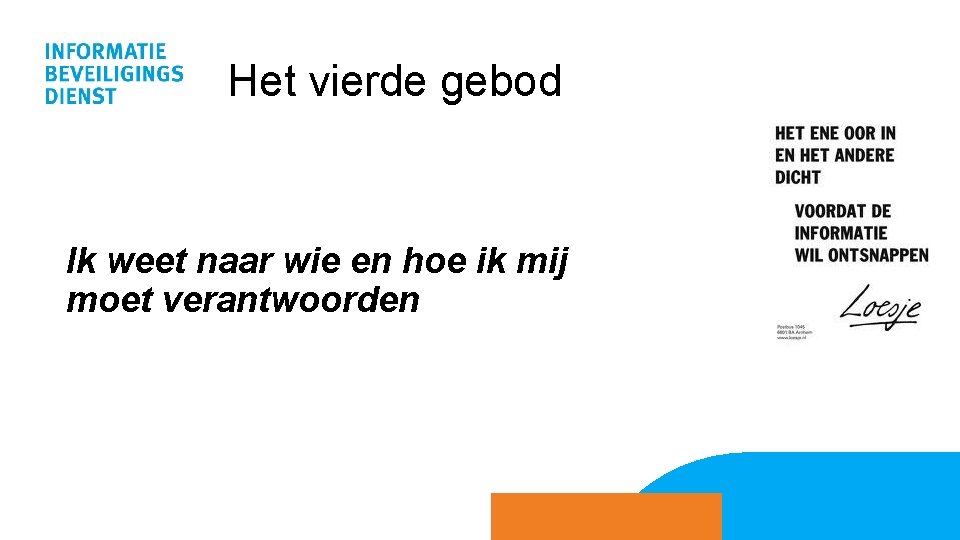 Het vierde gebod Ik weet naar wie en hoe ik mij moet verantwoorden 