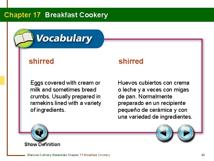 Chapter 17 Breakfast Cookery shirred Eggs covered with cream or milk and sometimes bread