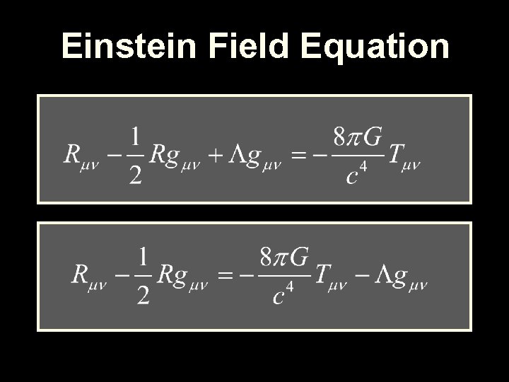 Einstein Field Equation 