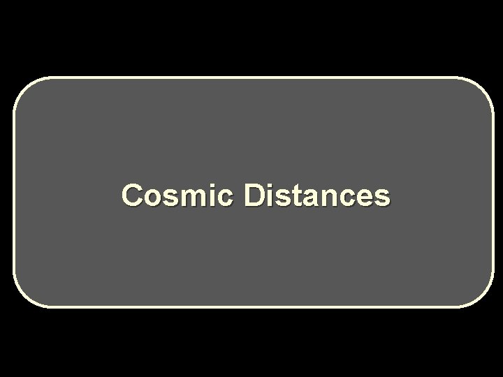Cosmic Distances 