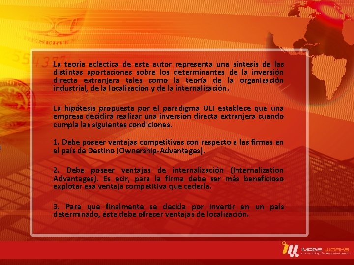 La teoría ecléctica de este autor representa una síntesis de las distintas aportaciones sobre