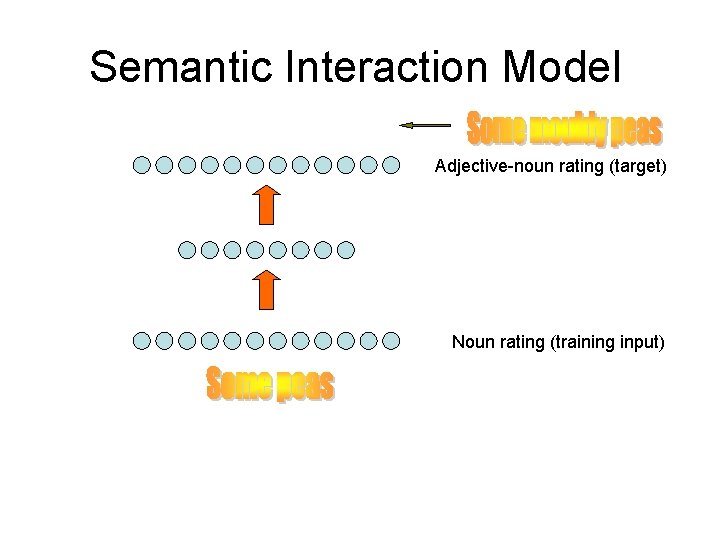 Semantic Interaction Model Adjective-noun rating (target) Noun rating (training input) 