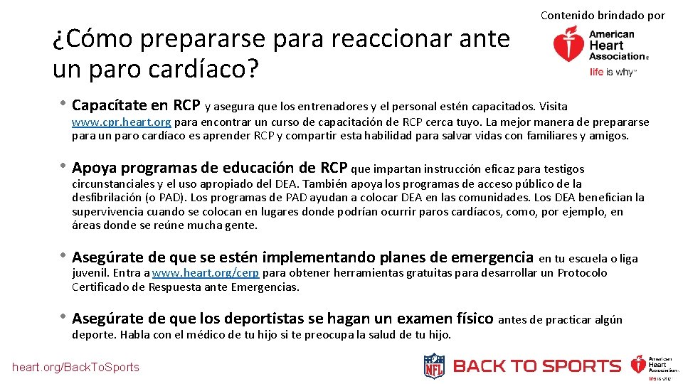 ¿Cómo prepararse para reaccionar ante un paro cardíaco? Contenido brindado por • Capacítate en