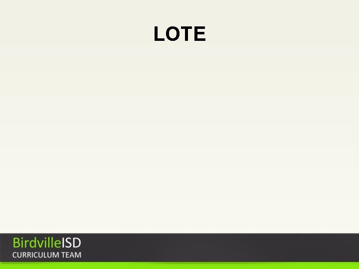 LOTE 