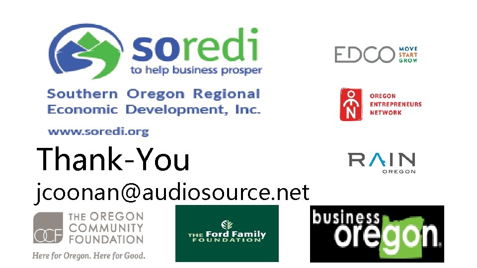 Thank-You jcoonan@audiosource. net 