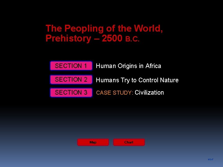 The Peopling of the World, Prehistory – 2500 B. C. SECTION 1 Human Origins