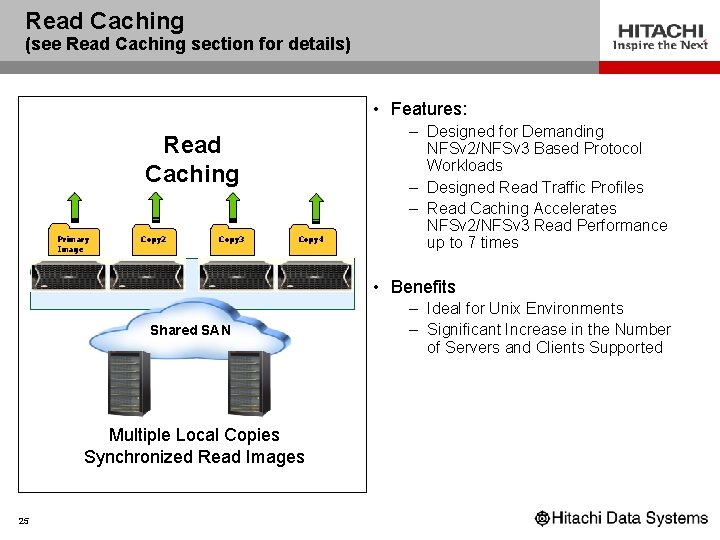 Read Caching (see Read Caching section for details) • Features: Read Caching Primary Image