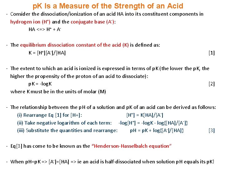 p. K Is a Measure of the Strength of an Acid - Consider the