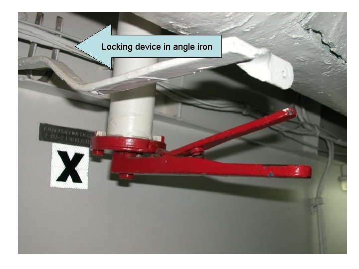 Locking device in angle iron 