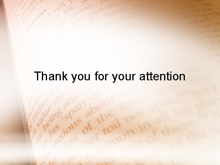 Thank you for your attention 