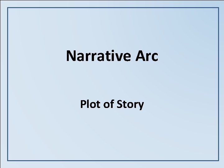 Narrative Arc Plot of Story 