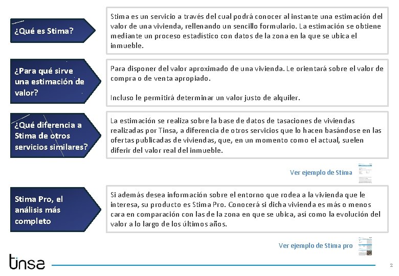 ¿Qué es Stima? Stima es un servicio a través del cual podrá conocer al
