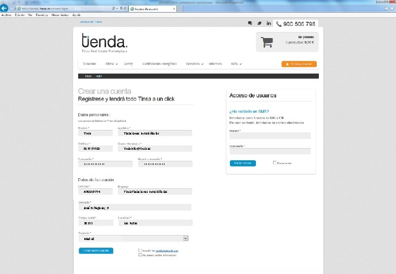 Tinsa Tasaciones Inmobiliarias 913727500 tinsainfo@tinsa. es ****** A 78029774 ****** Tinsa Tasaciones Inmobiliarias José