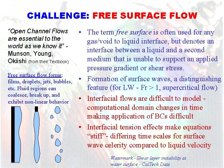 CHALLENGE: FREE SURFACE FLOW “Open Channel Flows are essential to the world as we