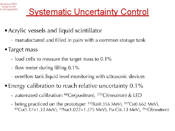 Systematic Uncertainty Control 
