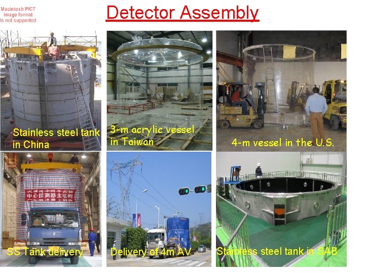 Detector Assembly Stainless steel tank 3 -m acrylic vessel in Taiwan in China SS