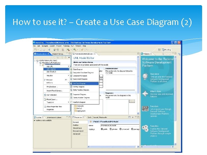 How to use it? – Create a Use Case Diagram (2) 