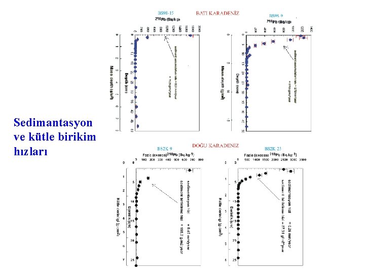 Sedimantasyon ve kütle birikim hızları 