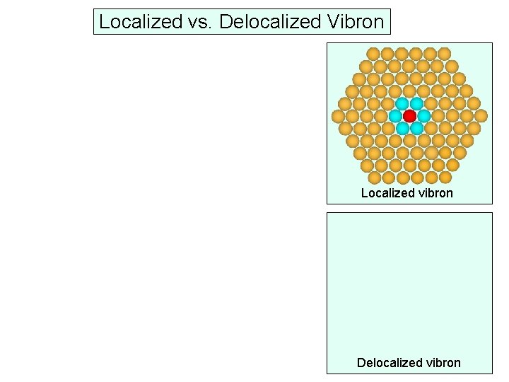 Localized vs. Delocalized Vibron Localized vibron Delocalized vibron 