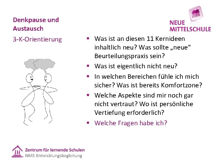 Denkpause und Austausch 3 K Orientierung § Was ist an diesen 11 Kernideen inhaltlich