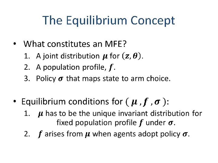 The Equilibrium Concept • 
