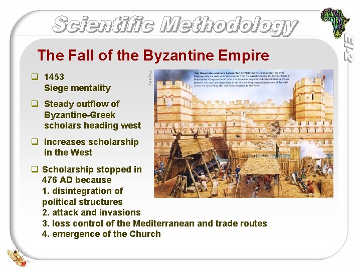 The Fall of the Byzantine Empire Osprey q 1453 Siege mentality q Steady outflow