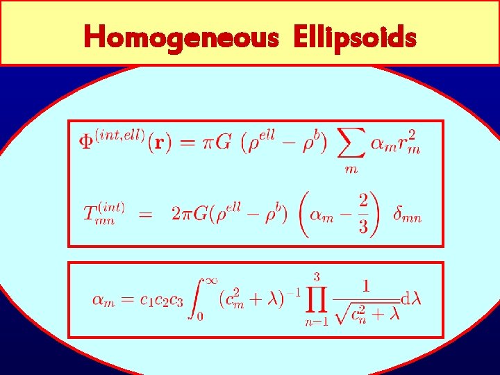Homogeneous Ellipsoids 