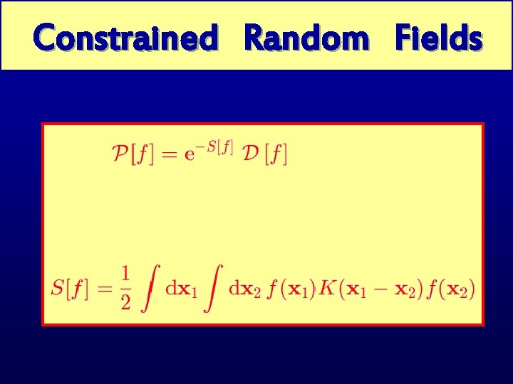 Constrained Random Gaussian Peaks. Fields 