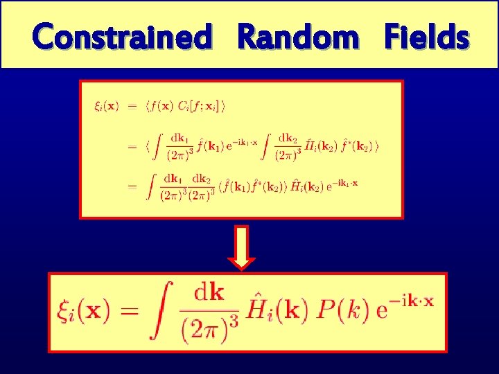 Constrained Random Gaussian Peaks. Fields 