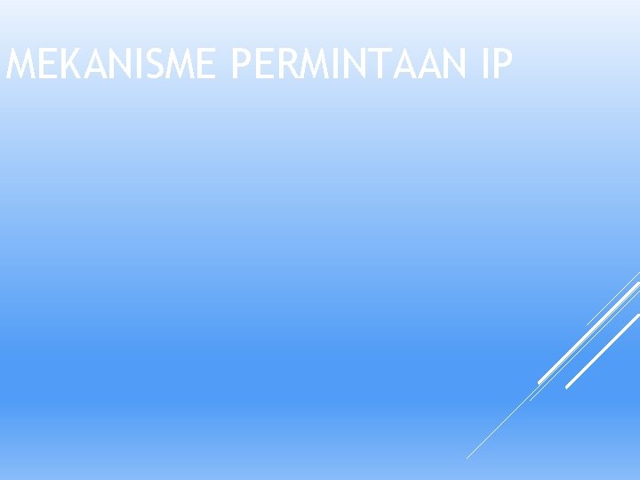 MEKANISME PERMINTAAN IP 