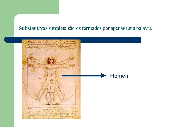 Substantivos simples: são os formados por apenas uma palavra Homem 