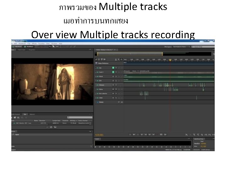 ภาพรวมของ Multiple tracks เมอทำการบนทกเสยง Over view Multiple tracks recording 