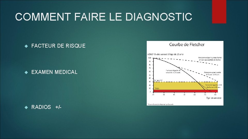 COMMENT FAIRE LE DIAGNOSTIC FACTEUR DE RISQUE EXAMEN MEDICAL RADIOS +/- 