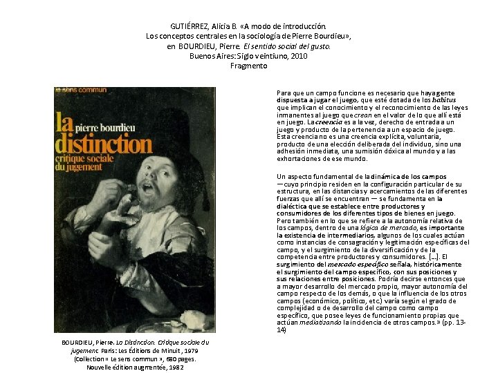 GUTIÉRREZ, Alicia B. «A modo de introducción. Los conceptos centrales en la sociología de