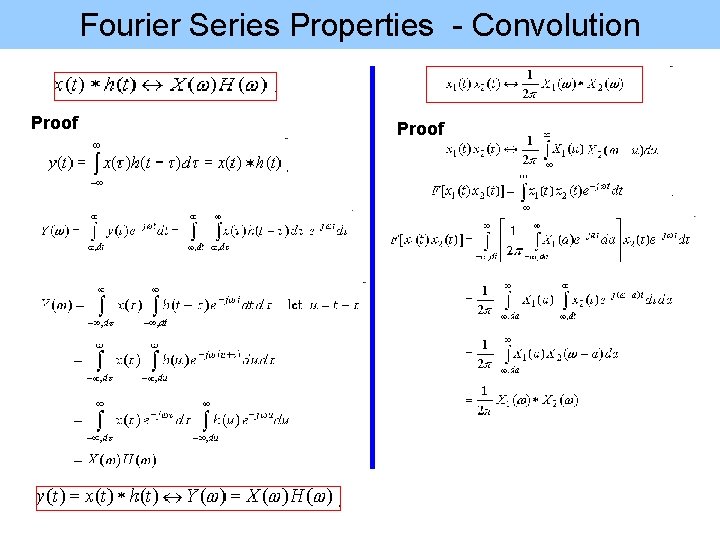 Fourier Series Properties - Convolution Proof 