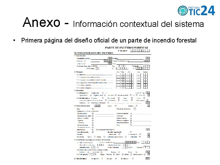 Anexo - Información contextual del sistema • Primera página del diseño oficial de un