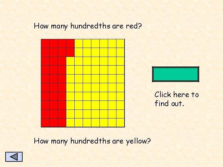 How many hundredths are red? Click here to find out. How many hundredths are