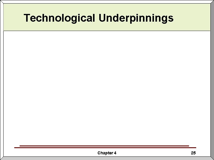 Technological Underpinnings [Insert Figure 4 -8 here] Chapter 4 25 