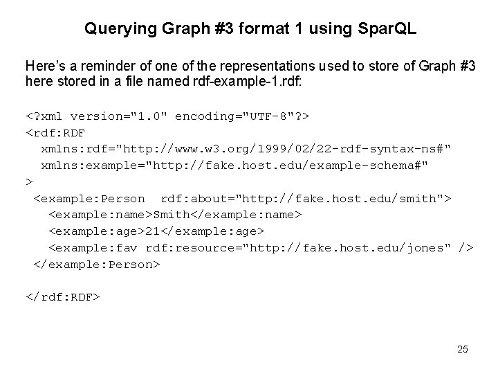 Querying Graph #3 format 1 using Spar. QL Here’s a reminder of one of