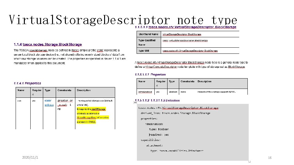 Virtual. Storage. Descriptor note type 2020/11/1 16 