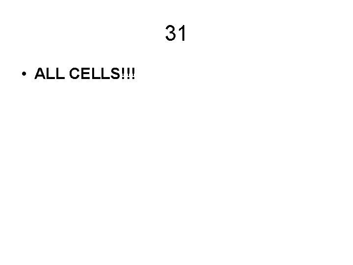 31 • ALL CELLS!!! 31 • ALL CELLS!!!