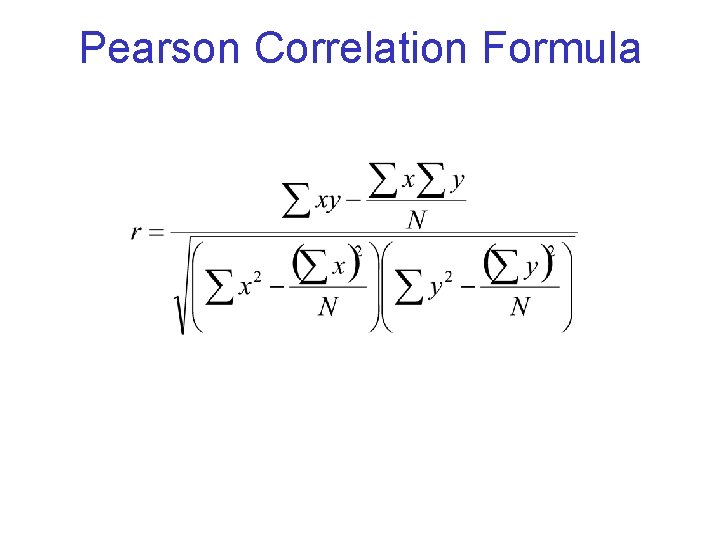 Pearson Correlation Formula 