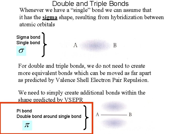 Double and Triple Bonds Whenever we have a “single” bond we can assume that
