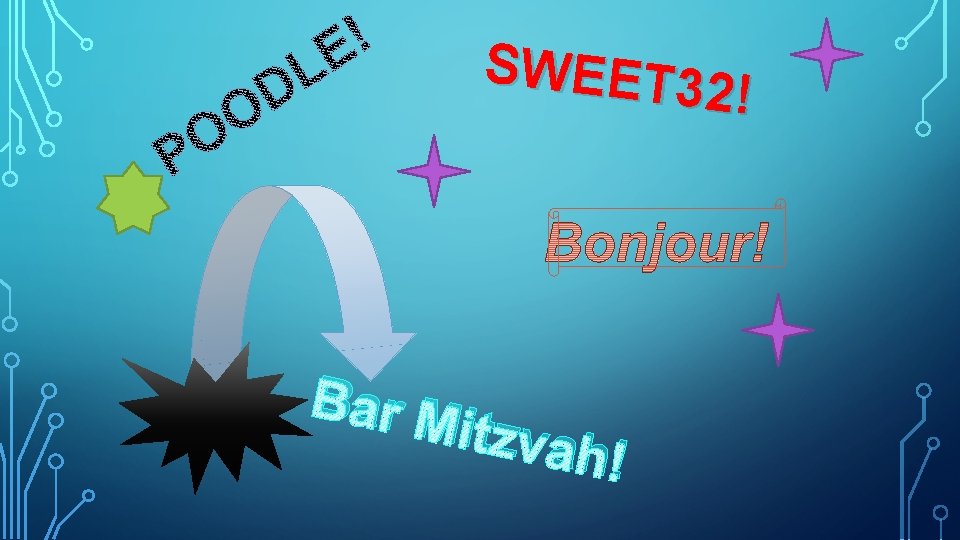 SWEET 3 2! Bar M itzvah ! 