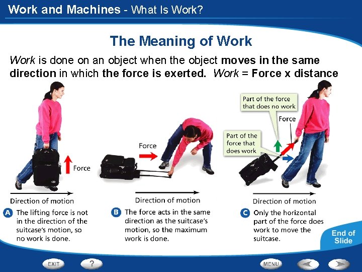 Work and Machines - What Is Work? The Meaning of Work is done on