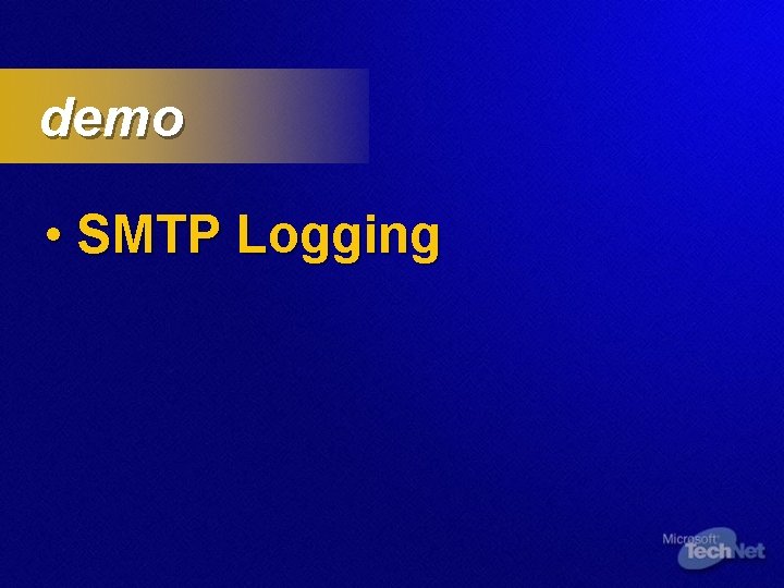 demo • SMTP Logging 