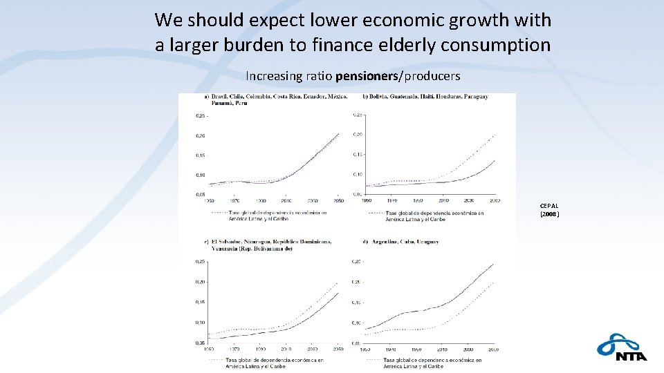We should expect lower economic growth with a larger burden to finance elderly consumption