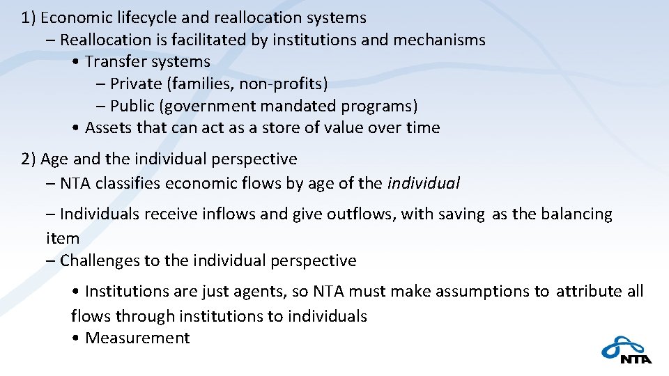 1) Economic lifecycle and reallocation systems – Reallocation is facilitated by institutions and mechanisms